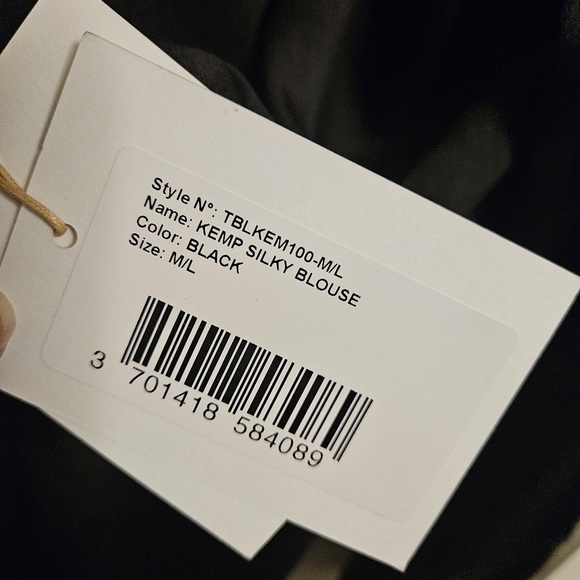 The Frankie Shop Black Kemp Silky Blouse Size M/L NWT - Picture 10 of 12